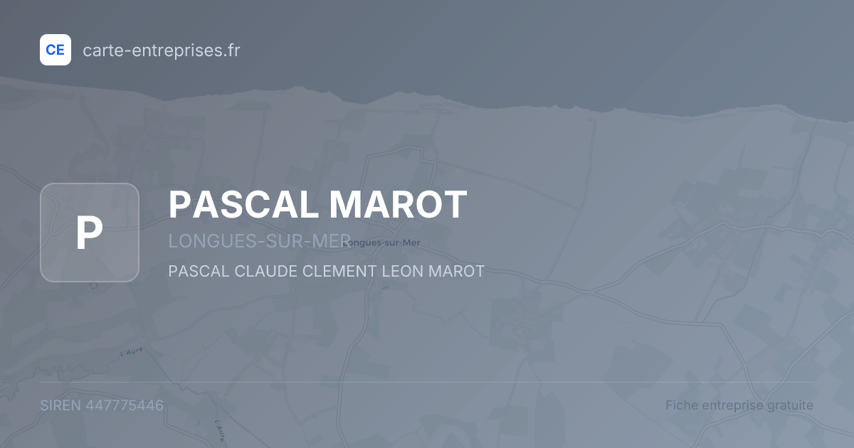 PASCAL MAROT — 447775446 — fiche entreprise