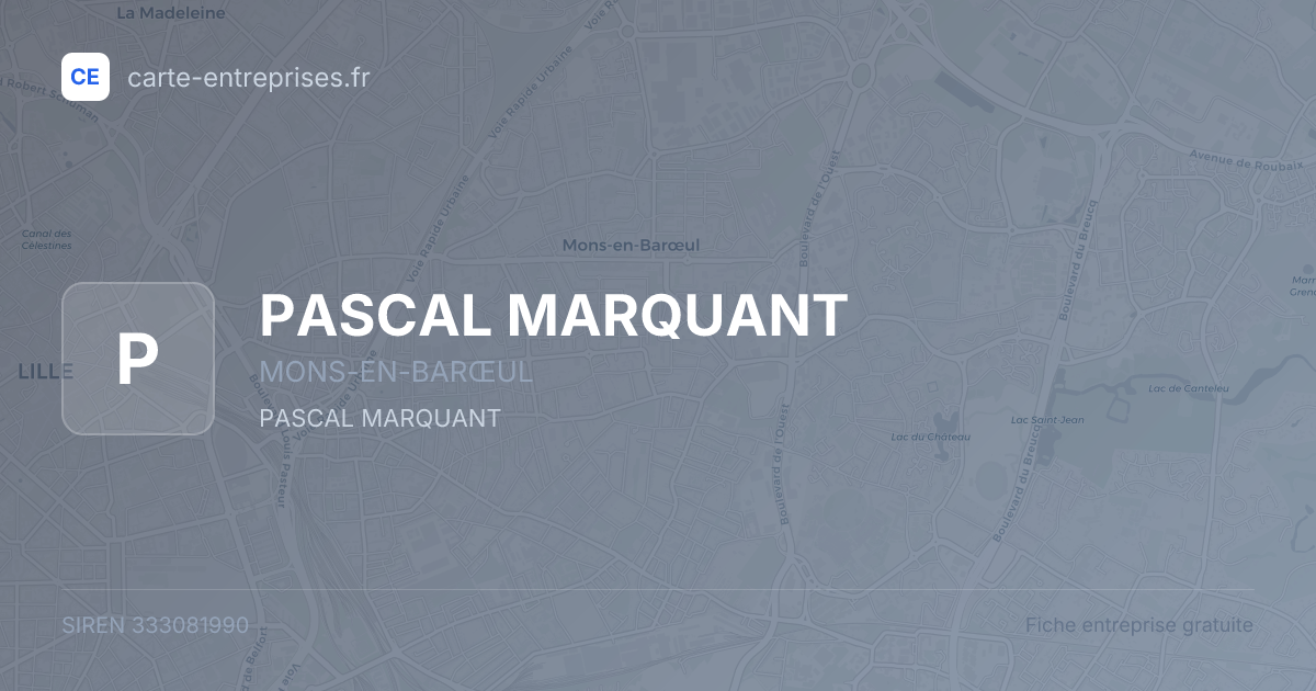 PASCAL MARQUANT — 333081990 — fiche entreprise