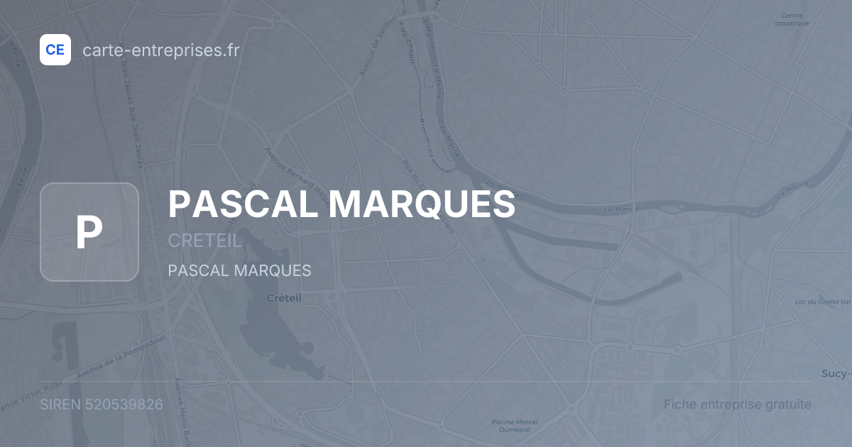 PASCAL MARQUES — 520539826 — fiche entreprise