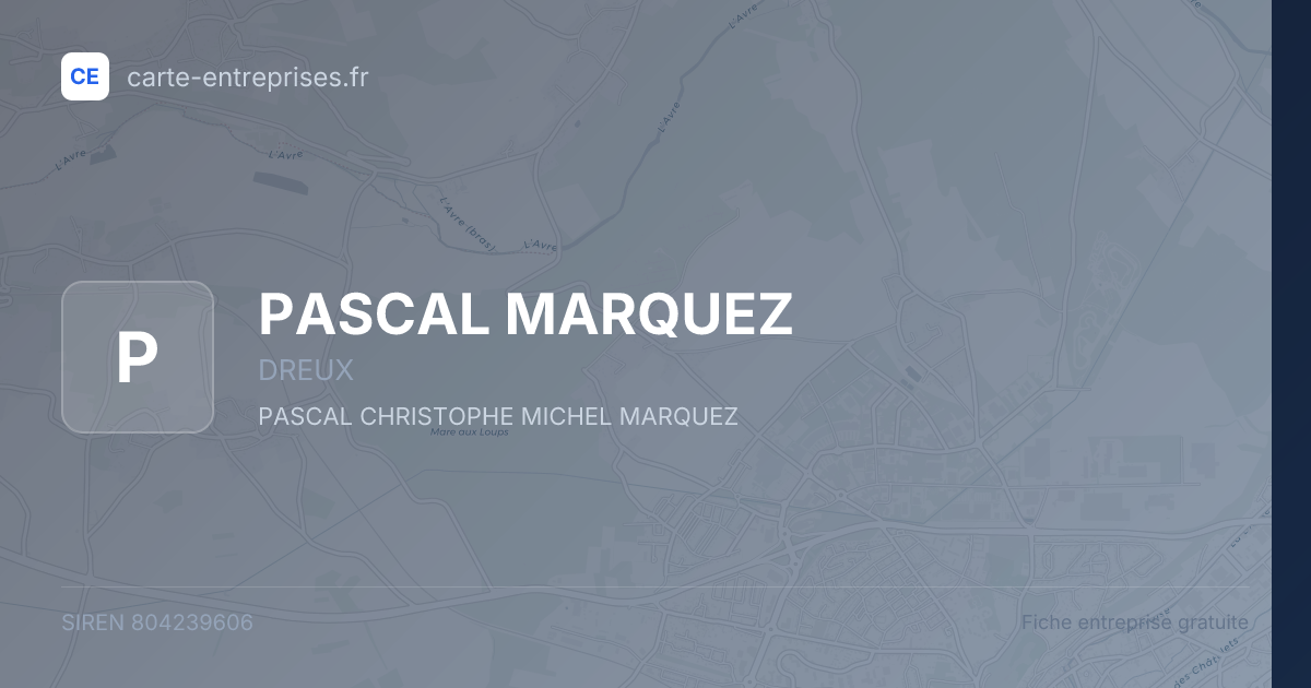 PASCAL MARQUEZ — 804239606 — fiche entreprise