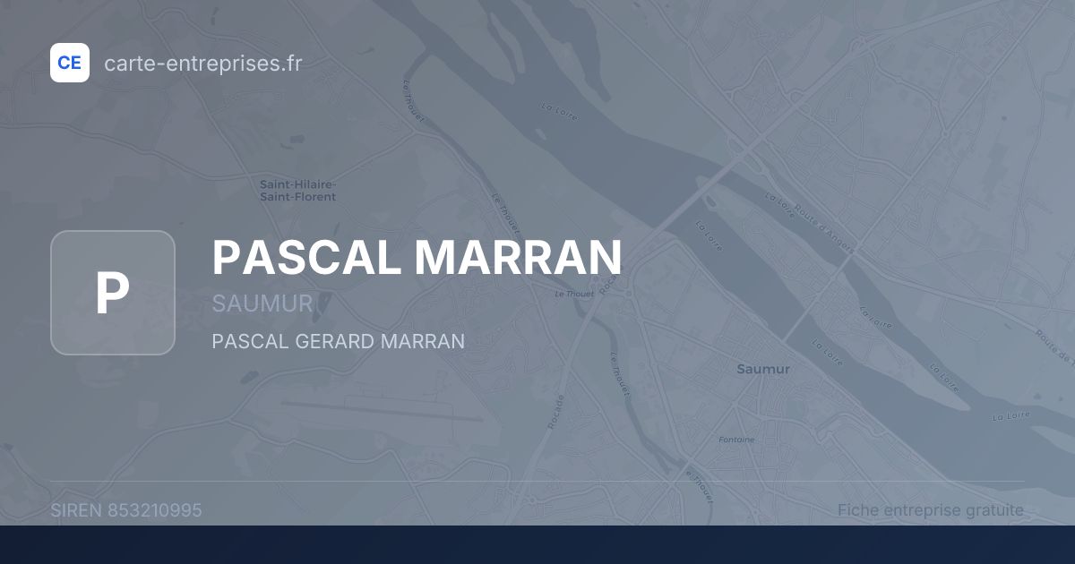 PASCAL MARRAN — 853210995 — fiche entreprise