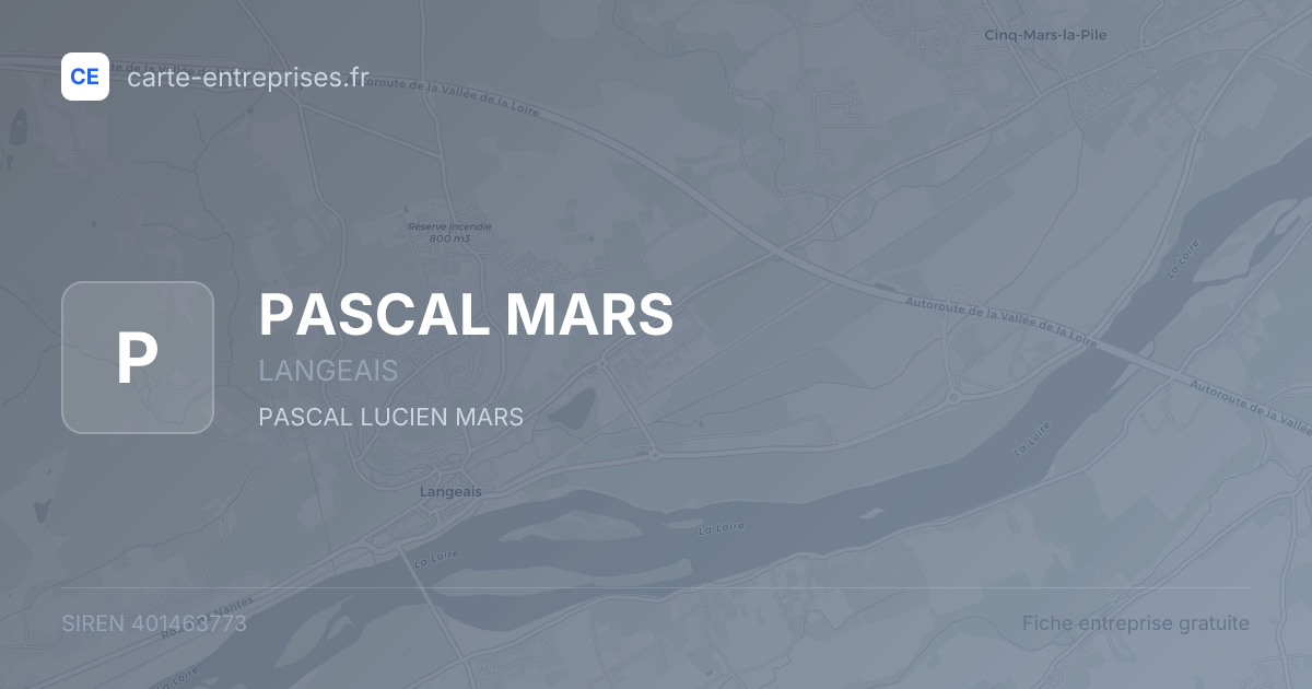 PASCAL MARS — 401463773 — fiche entreprise
