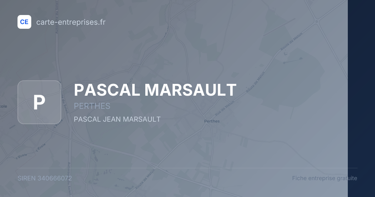 PASCAL MARSAULT — 340666072 — fiche entreprise