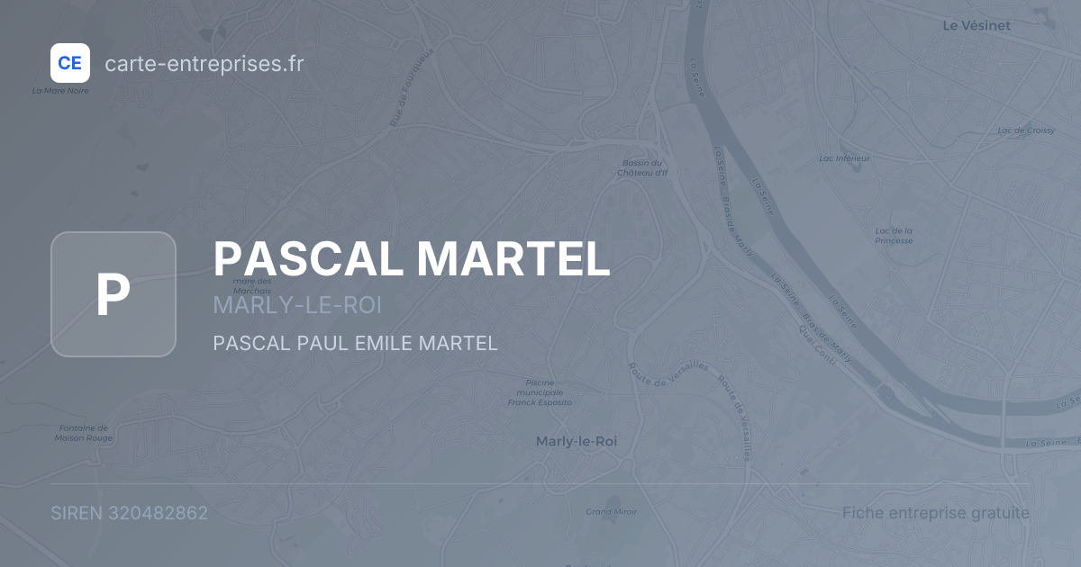 PASCAL MARTEL — 320482862 — fiche entreprise