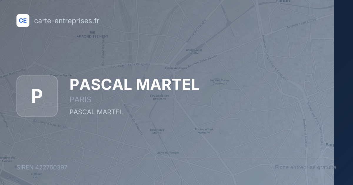 PASCAL MARTEL — 422760397 — fiche entreprise