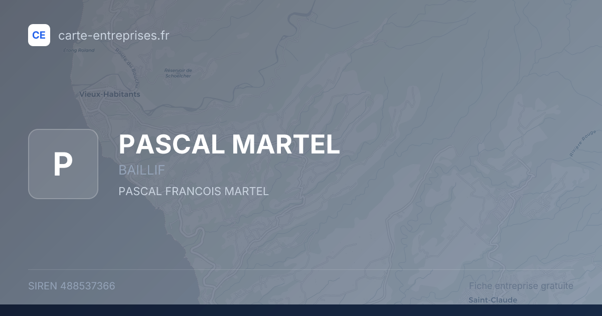 PASCAL MARTEL — 488537366 — fiche entreprise