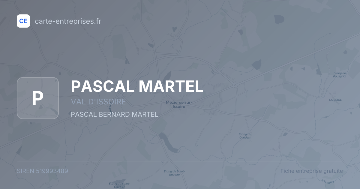 PASCAL MARTEL — 519993489 — fiche entreprise
