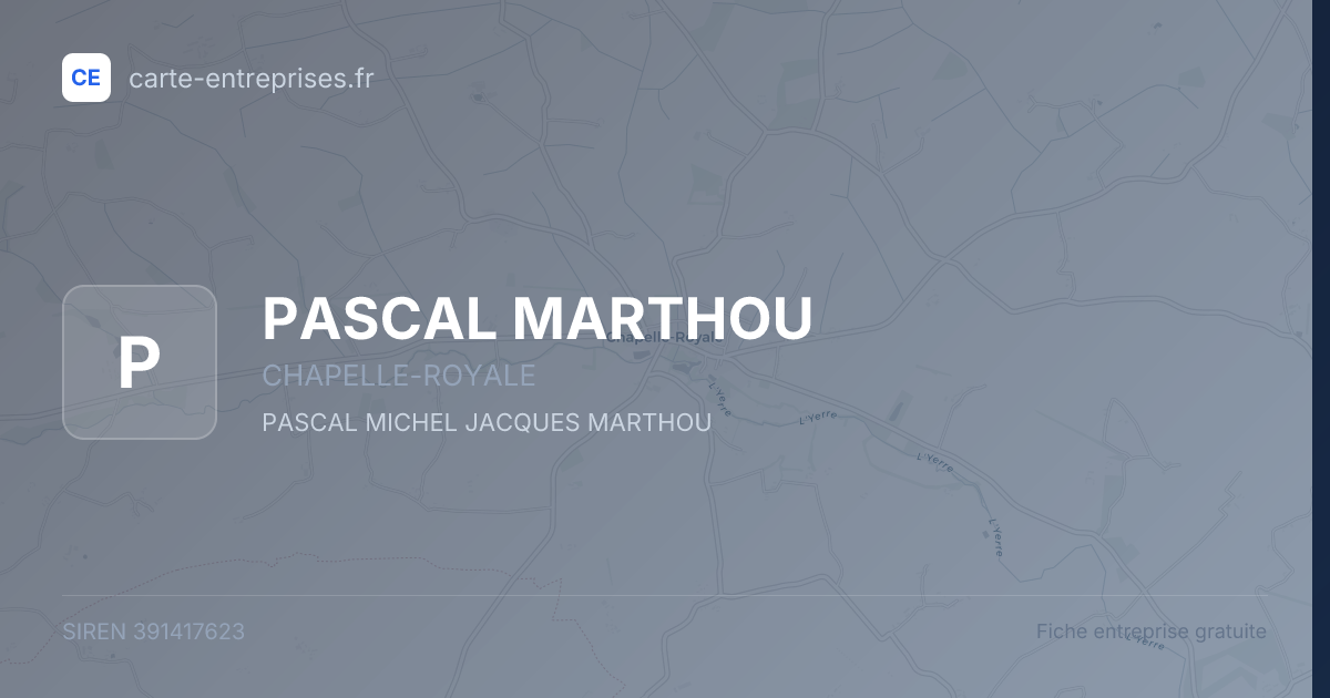 PASCAL MARTHOU — 391417623 — fiche entreprise