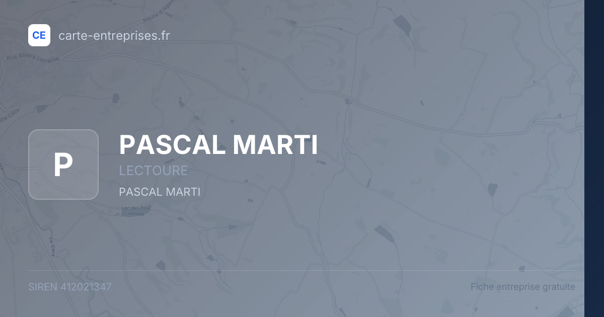 PASCAL MARTI — 412021347 — fiche entreprise