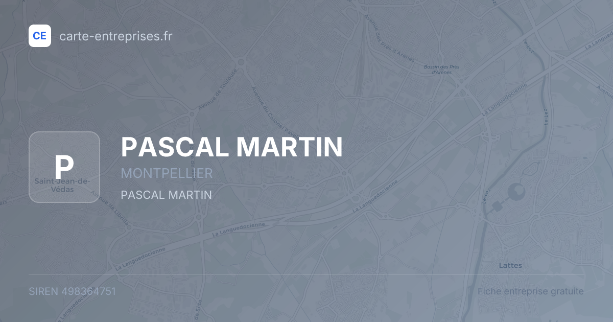 PASCAL MARTIN — 498364751 — fiche entreprise