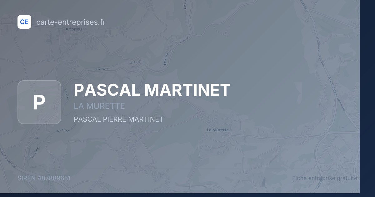 PASCAL MARTINET — 487889651 — fiche entreprise