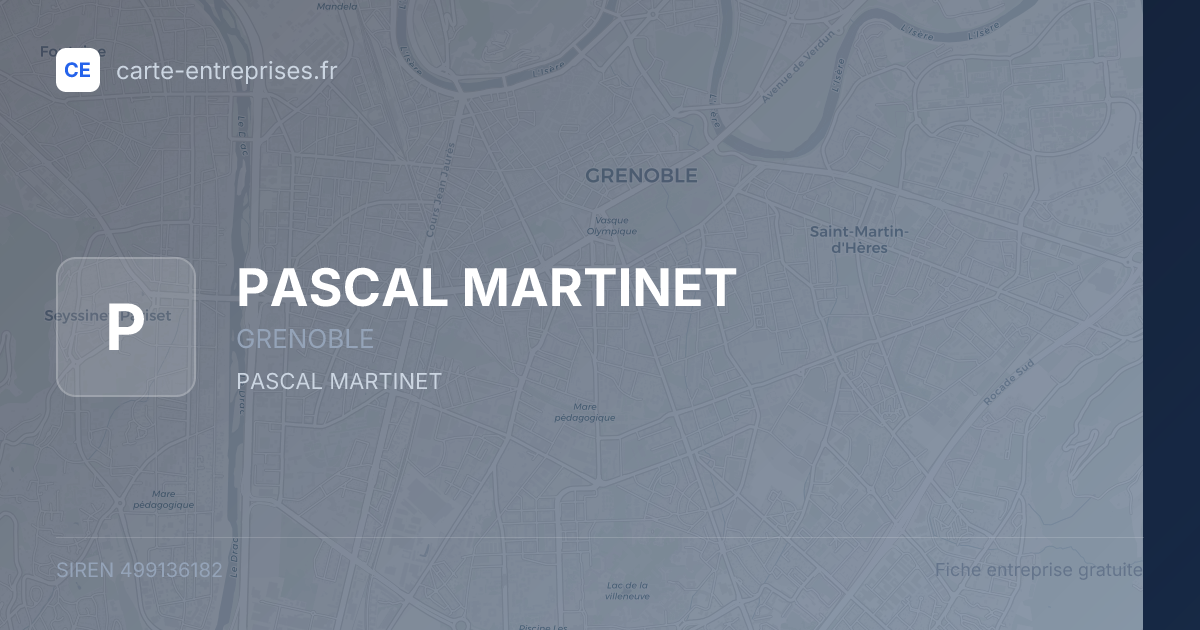 PASCAL MARTINET — 499136182 — fiche entreprise