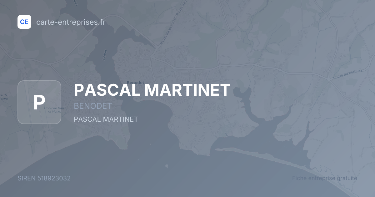 PASCAL MARTINET — 518923032 — fiche entreprise