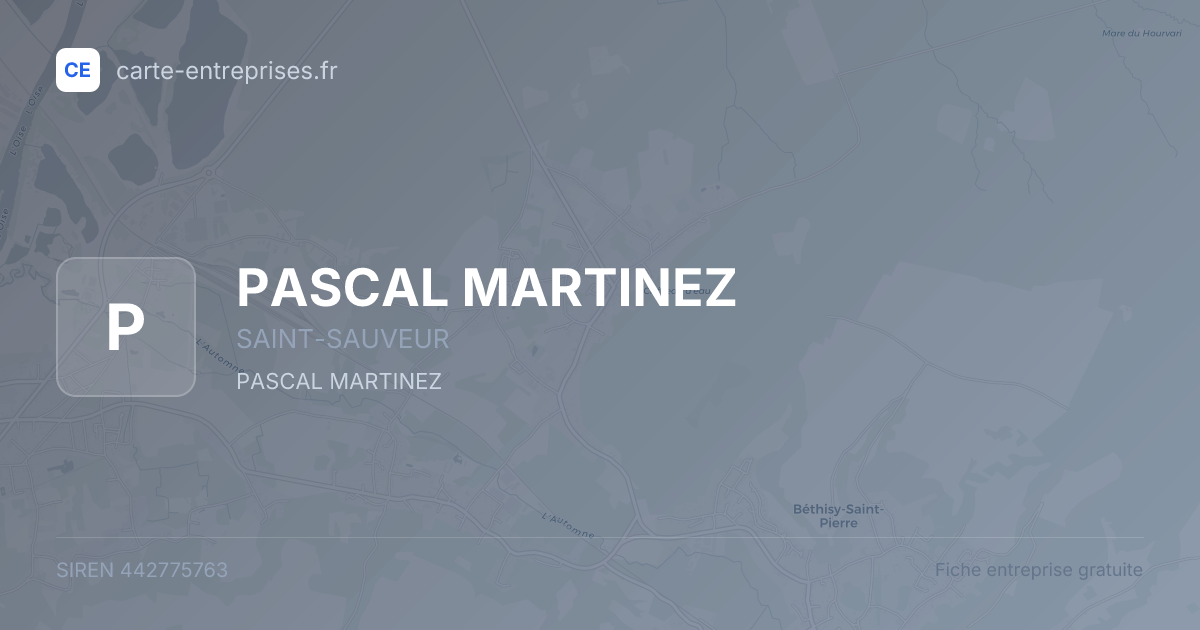 PASCAL MARTINEZ — 442775763 — fiche entreprise