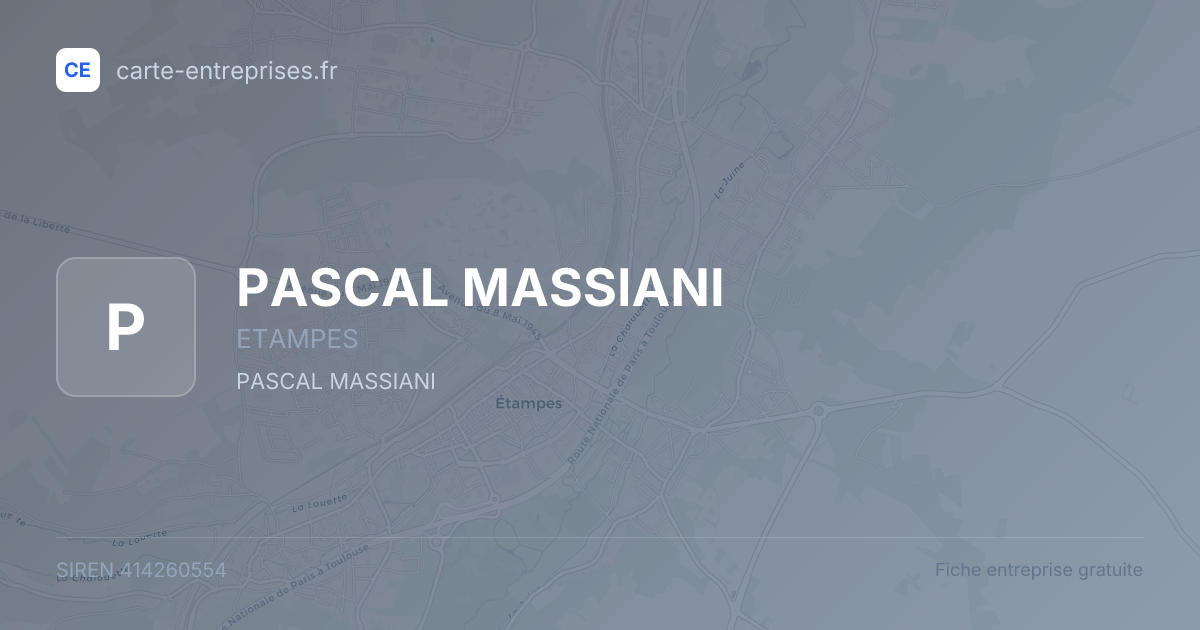 PASCAL MASSIANI — 414260554 — fiche entreprise