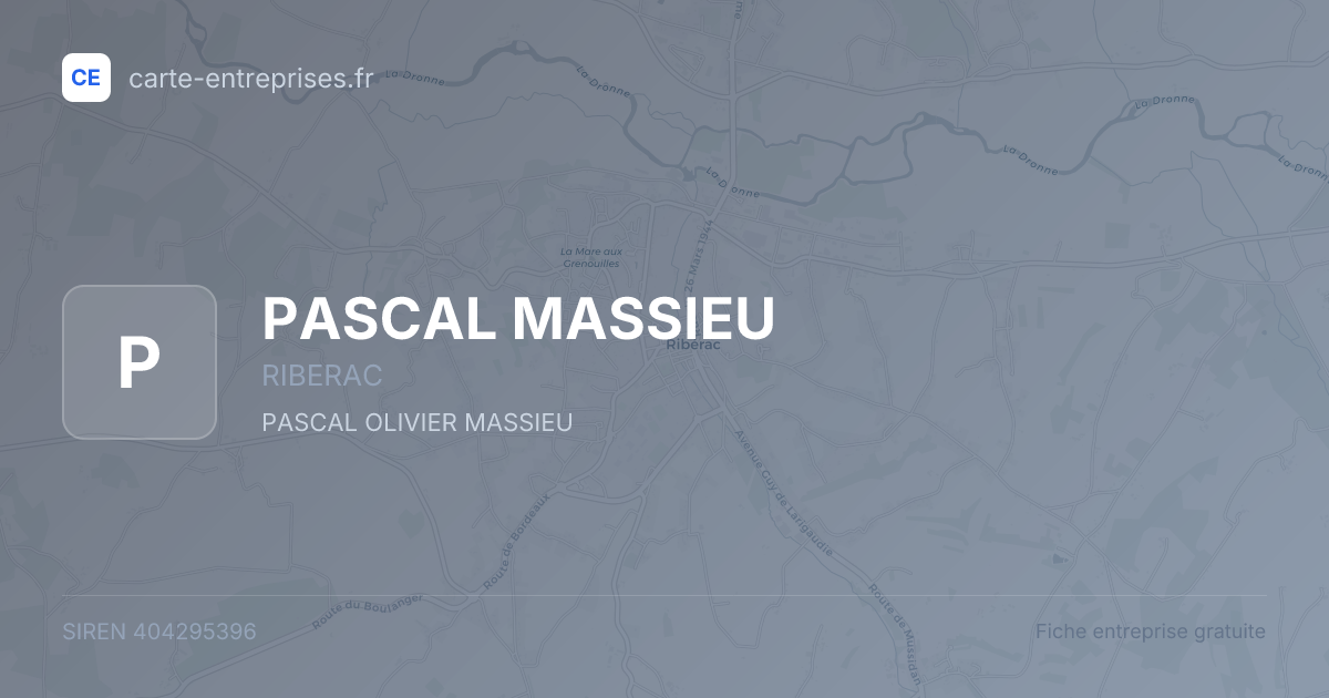 PASCAL MASSIEU — 404295396 — fiche entreprise