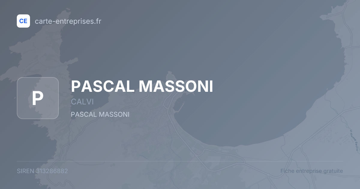 PASCAL MASSONI — 313286882 — fiche entreprise
