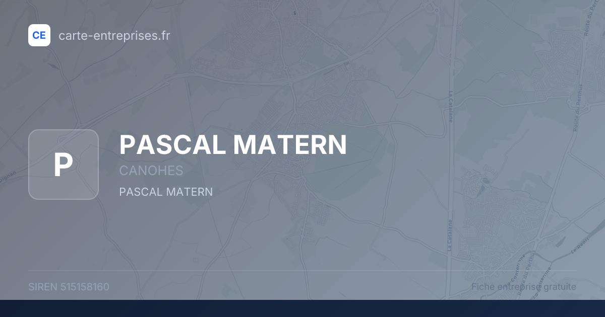 PASCAL MATERN — 515158160 — fiche entreprise