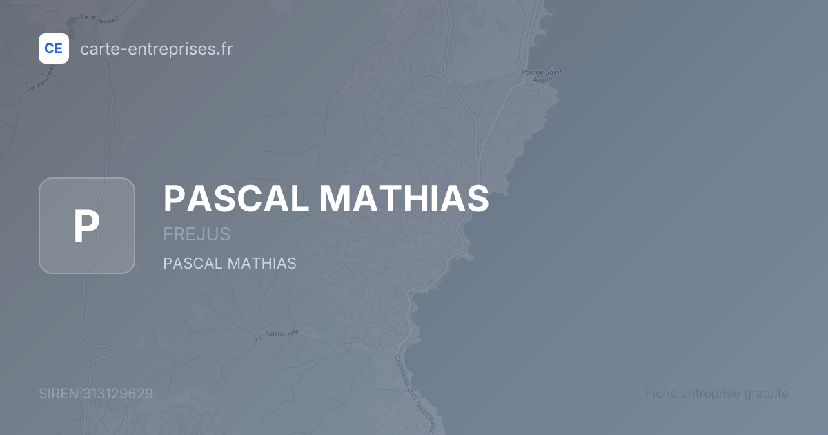 PASCAL MATHIAS — 313129629 — fiche entreprise