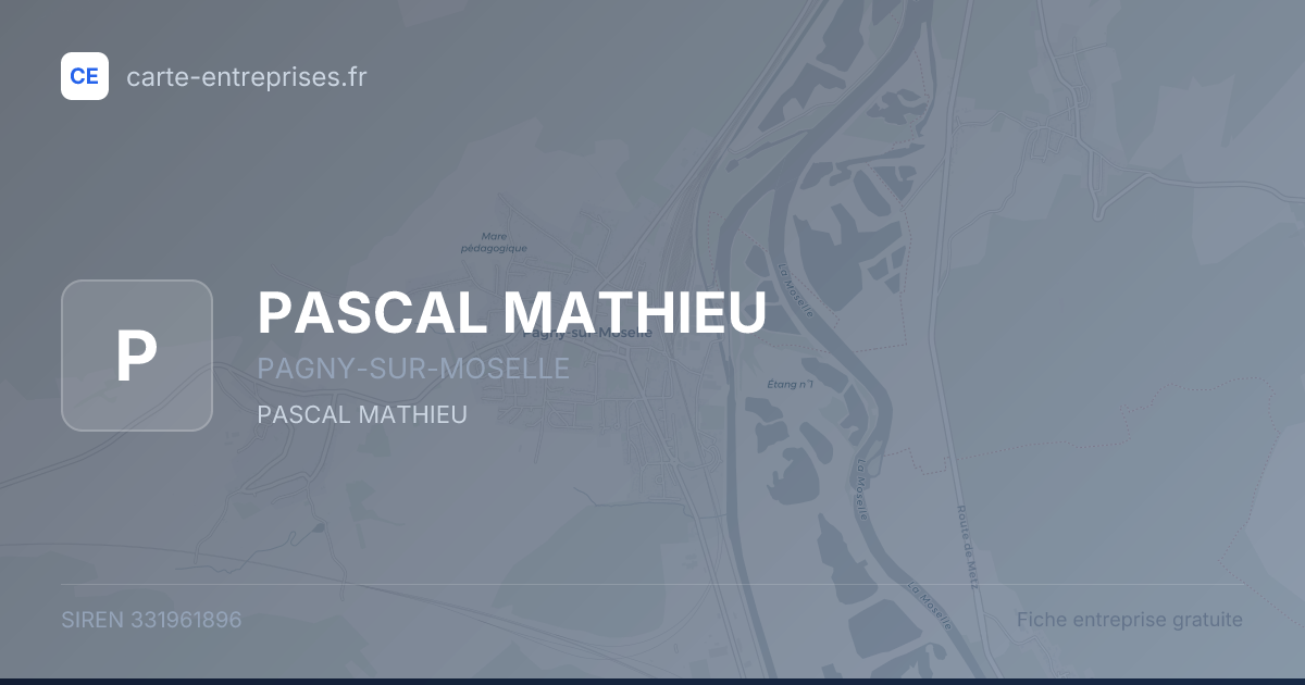 PASCAL MATHIEU — 331961896 — fiche entreprise