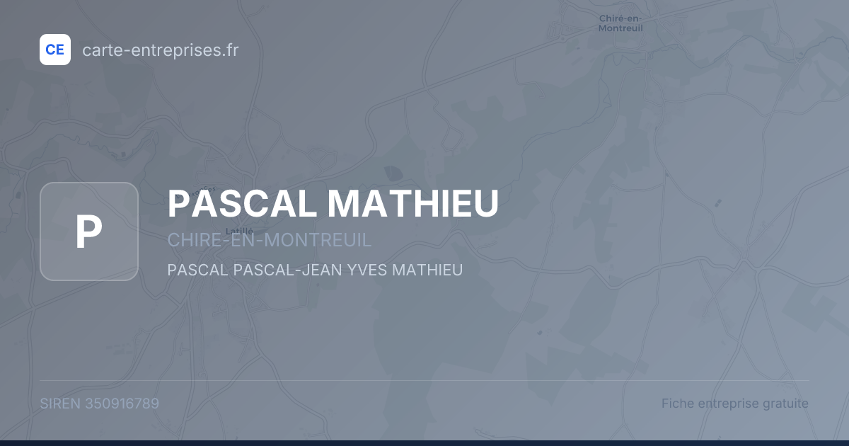 PASCAL MATHIEU — 350916789 — fiche entreprise