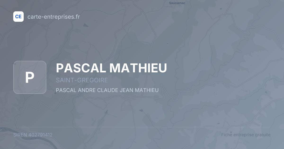 PASCAL MATHIEU — 402791412 — fiche entreprise