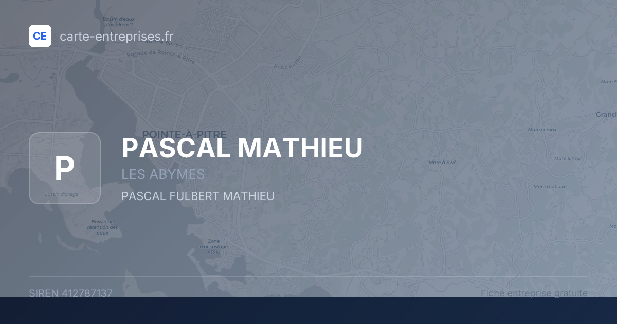 PASCAL MATHIEU — 412787137 — fiche entreprise
