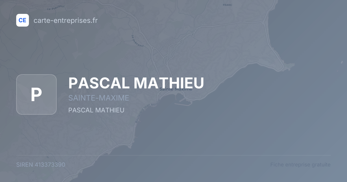PASCAL MATHIEU — 413373390 — fiche entreprise