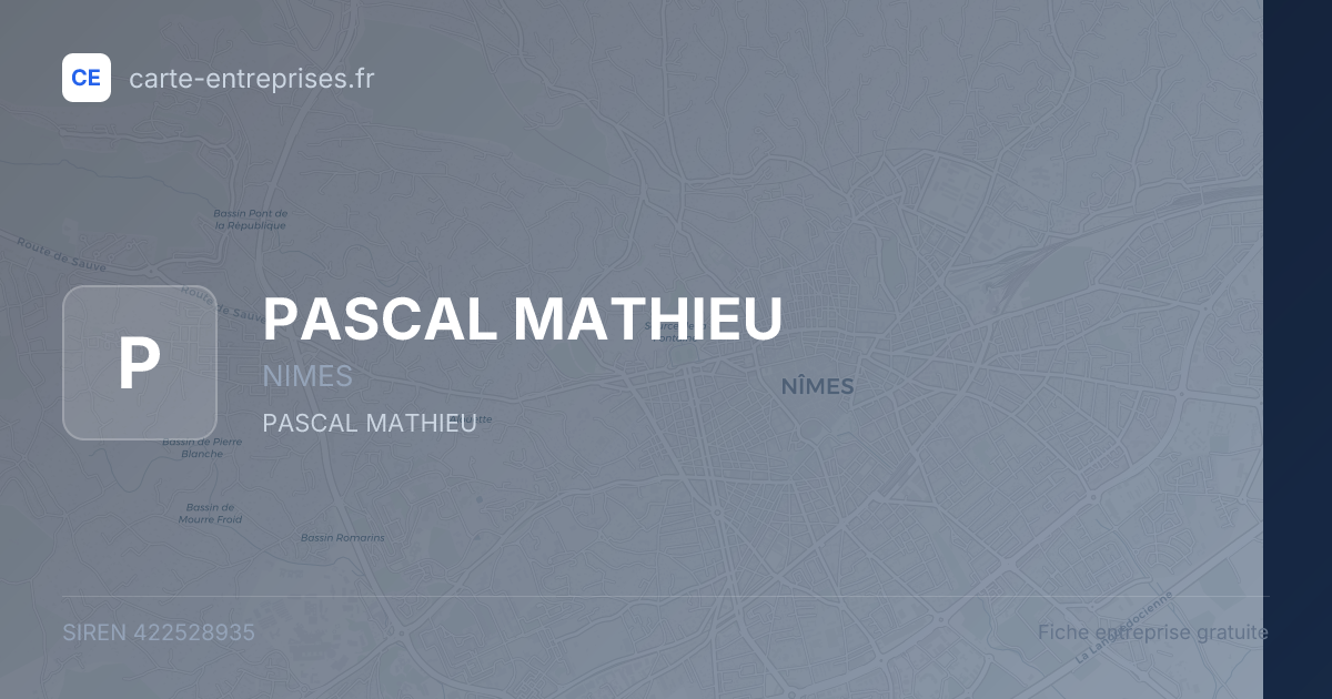 PASCAL MATHIEU — 422528935 — fiche entreprise