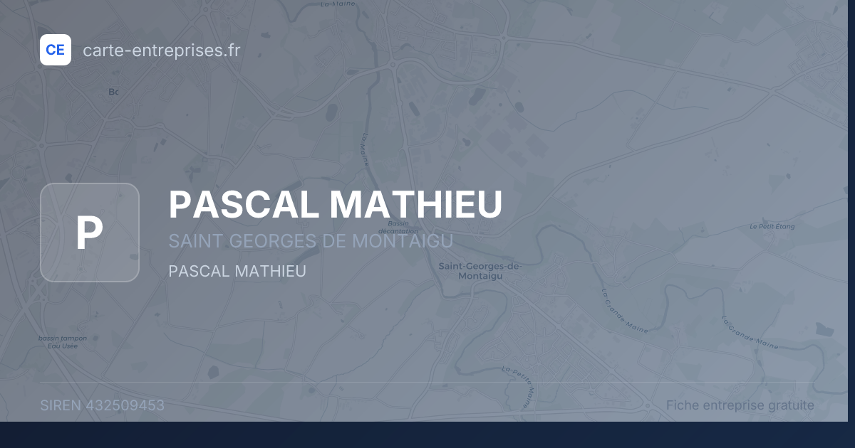PASCAL MATHIEU — 432509453 — fiche entreprise
