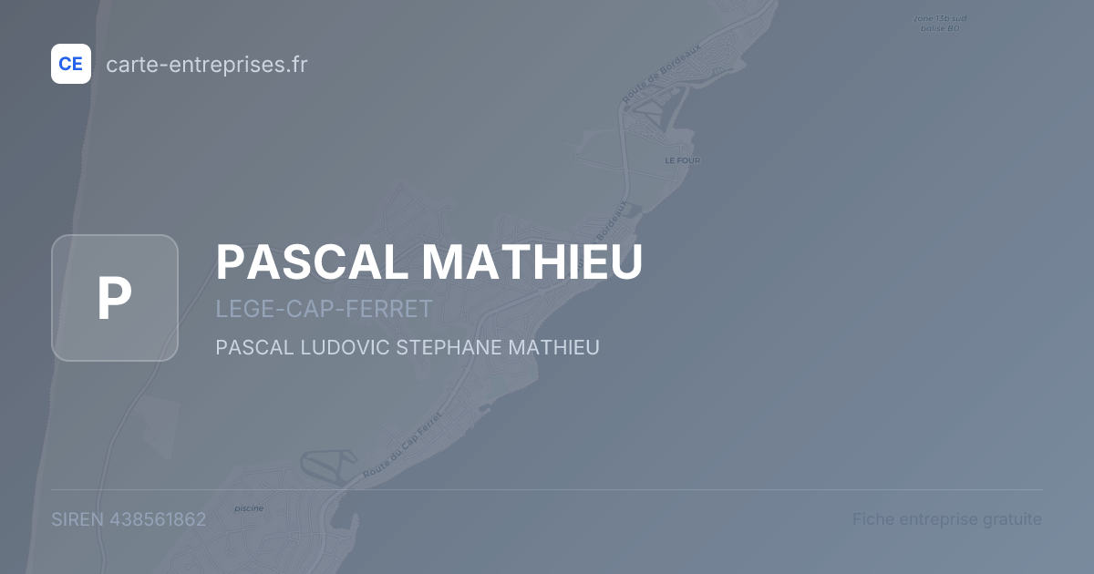 PASCAL MATHIEU — 438561862 — fiche entreprise