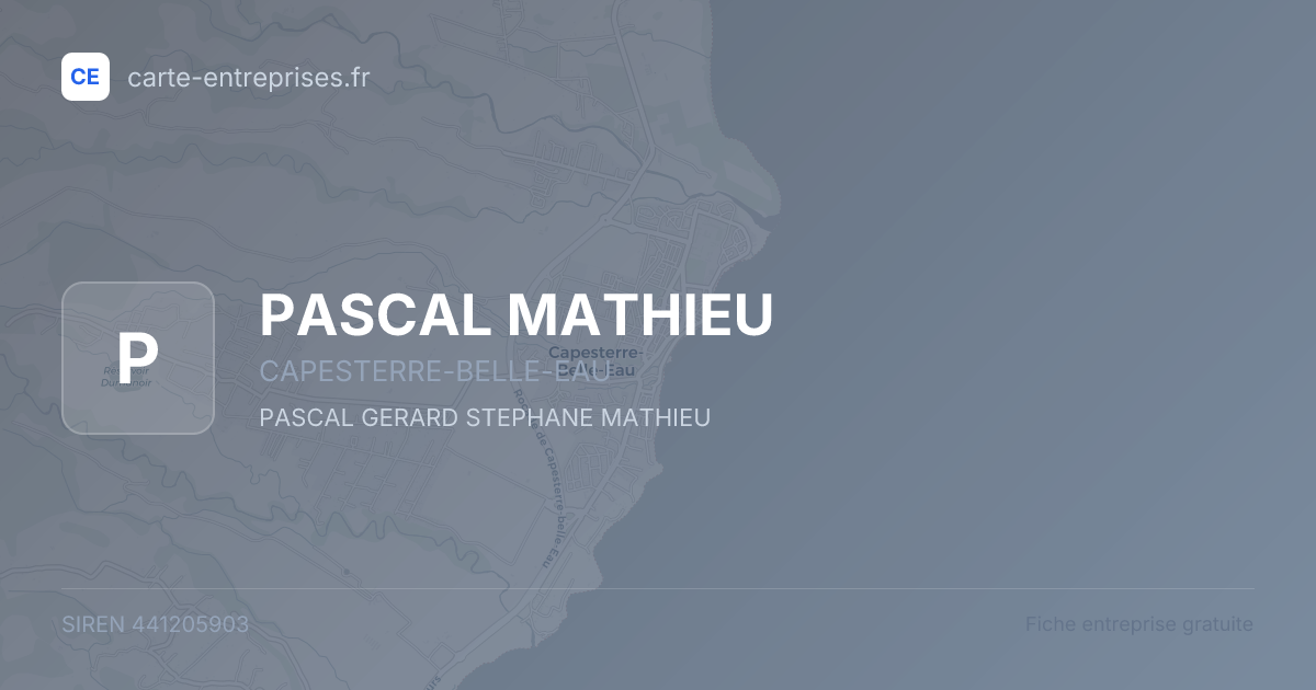 PASCAL MATHIEU — 441205903 — fiche entreprise