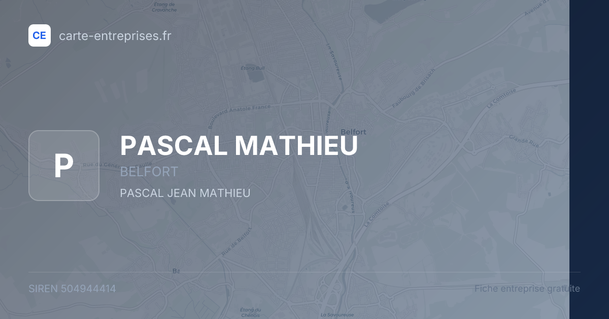 PASCAL MATHIEU — 504944414 — fiche entreprise