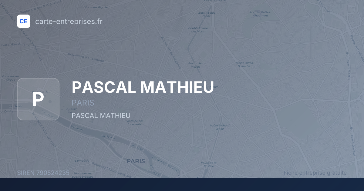 PASCAL MATHIEU — 790524235 — fiche entreprise