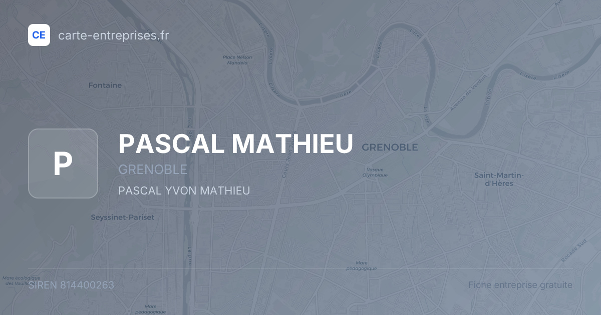 PASCAL MATHIEU — 814400263 — fiche entreprise