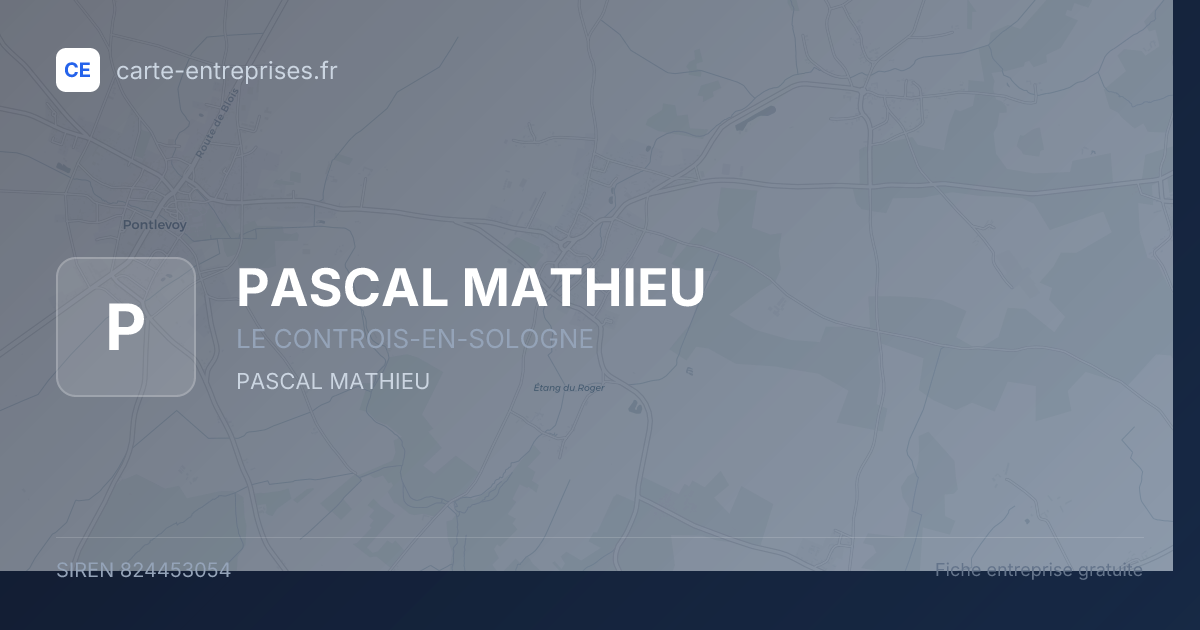 PASCAL MATHIEU — 824453054 — fiche entreprise