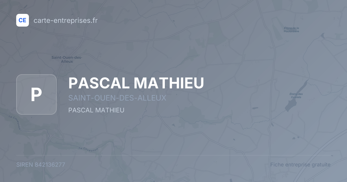 PASCAL MATHIEU — 842136277 — fiche entreprise