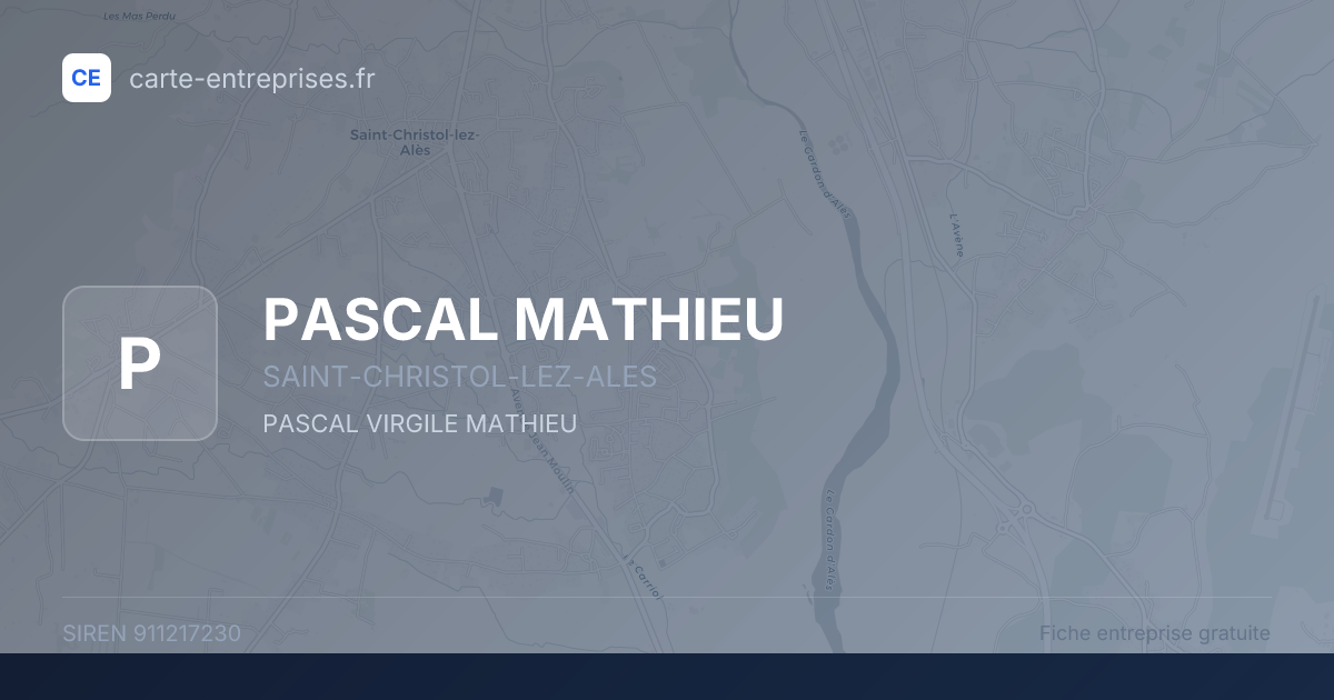 PASCAL MATHIEU — 911217230 — fiche entreprise