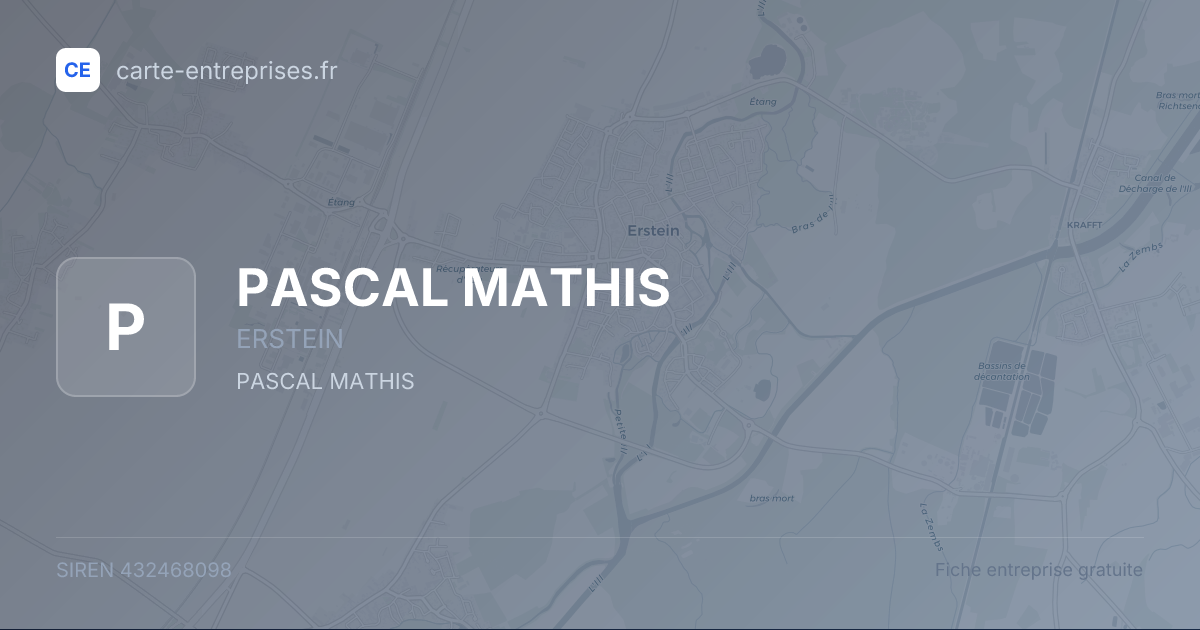 PASCAL MATHIS — 432468098 — fiche entreprise