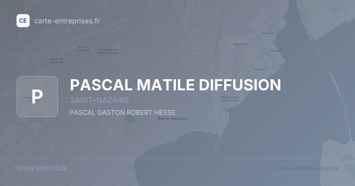 PASCAL MATILE DIFFUSION — 350071528 — fiche entreprise