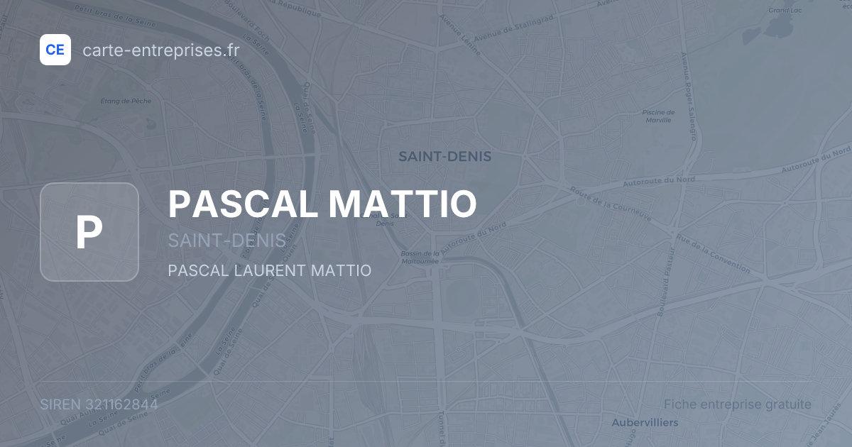 PASCAL MATTIO — 321162844 — fiche entreprise