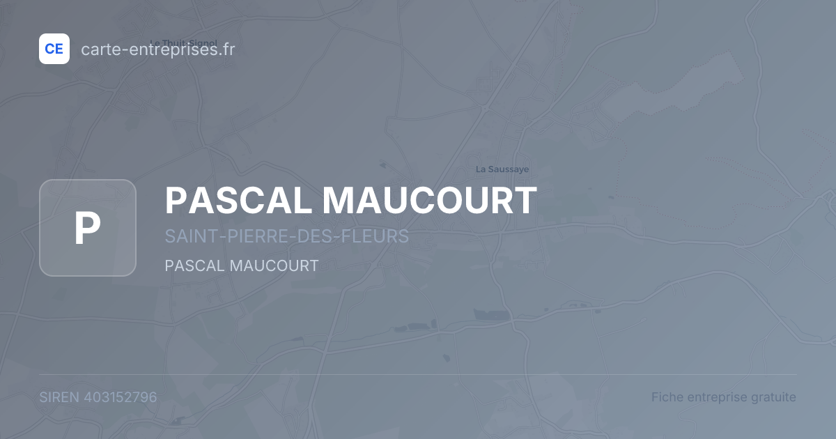 PASCAL MAUCOURT — 403152796 — fiche entreprise