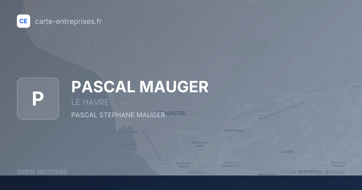 PASCAL MAUGER — 381751049 — fiche entreprise