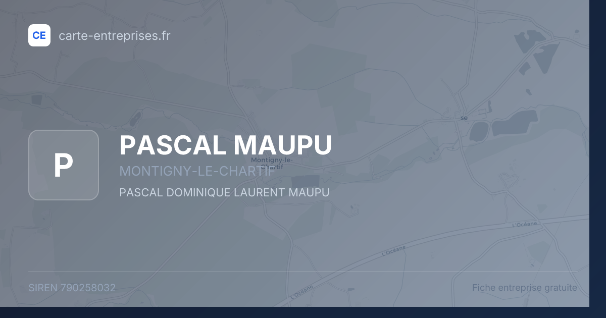 PASCAL MAUPU — 790258032 — fiche entreprise