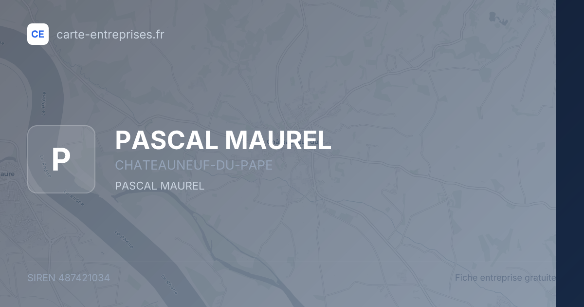 PASCAL MAUREL — 487421034 — fiche entreprise