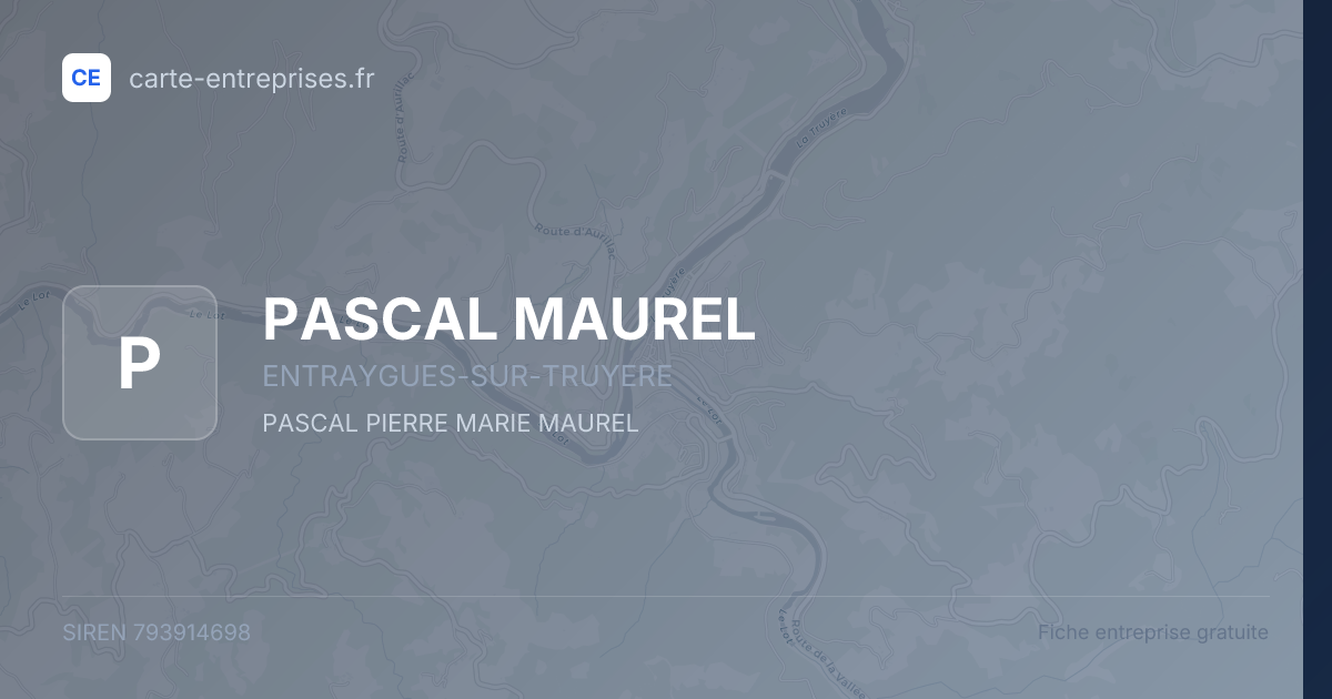 PASCAL MAUREL — 793914698 — fiche entreprise