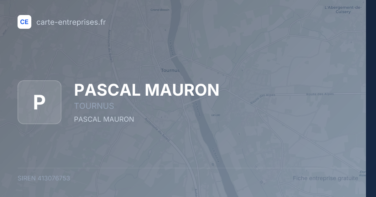 PASCAL MAURON — 413076753 — fiche entreprise