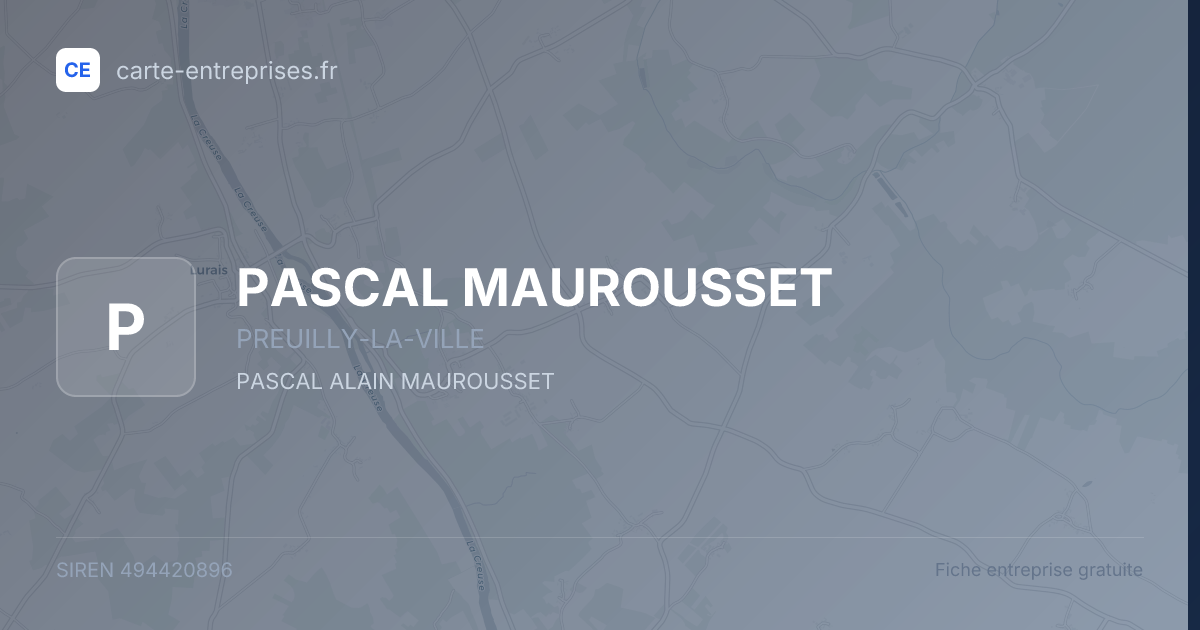 PASCAL MAUROUSSET — 494420896 — fiche entreprise