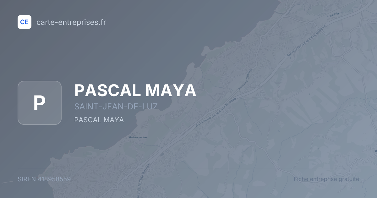 PASCAL MAYA — 418958559 — fiche entreprise