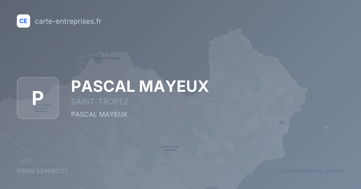 PASCAL MAYEUX — 334945151 — fiche entreprise